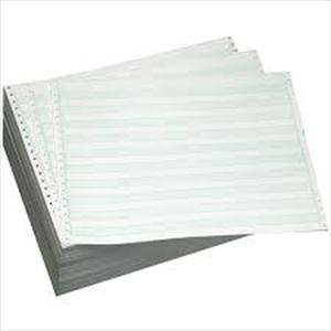 14 7/8 x 11  1-Part White with 3 Lines per Inch #15 bond computer forms papers